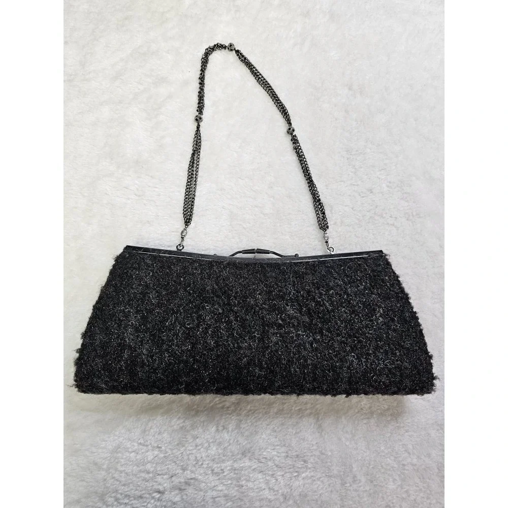Liz Soto Textured Framed Handbag With Chain Strap